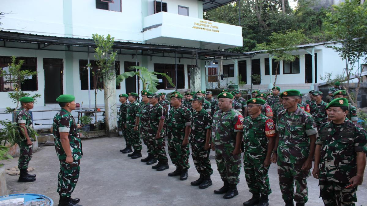 Dandim 1616/Gianyar Cek Kehadiran Personel Pasca Cuti Bersama Lebaran