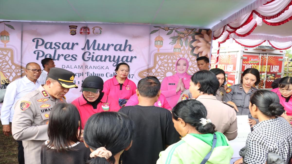 Polres Gianyar Gelar Pasar Murah, Ringankan Beban Warga Jelang Nyepi dan Idulfitri