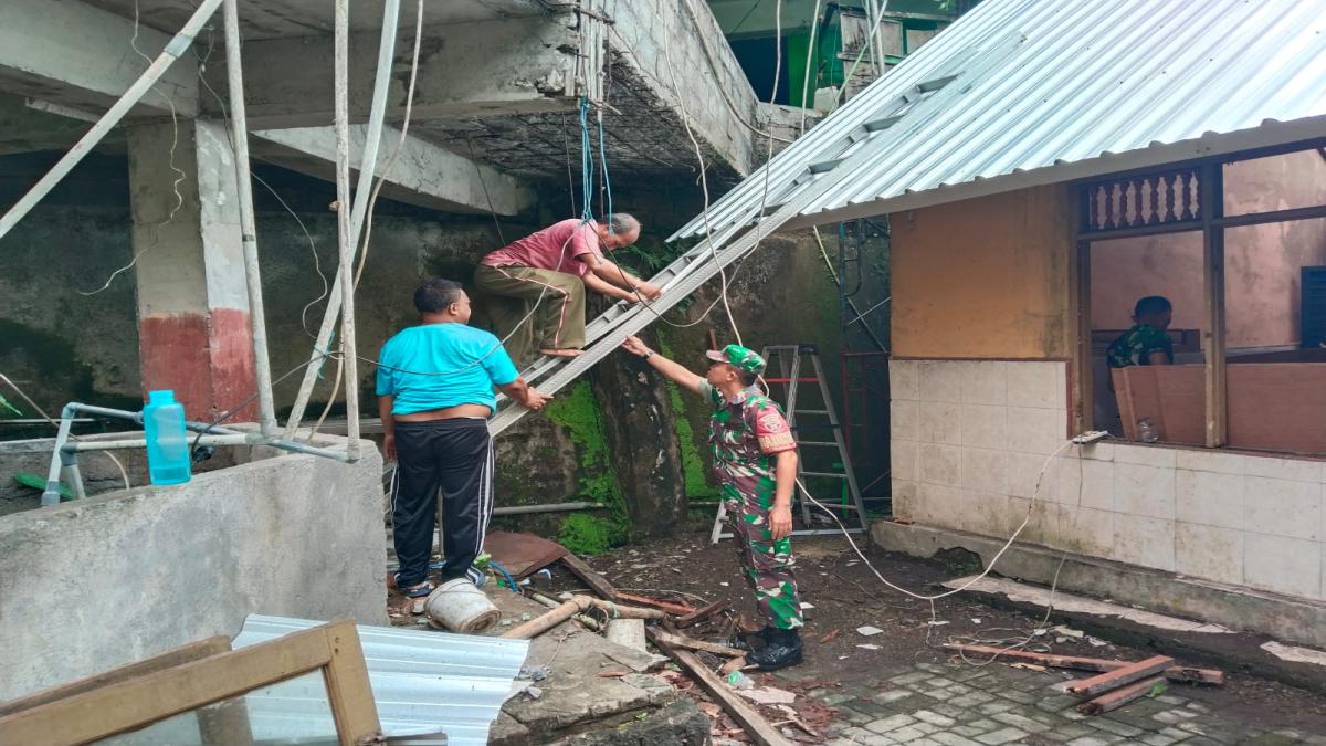 Prajurit Korem 163/WSA Kompak Gelar Karya Bakti, Rehab Panti Asuhan Yappenatim di Gianyar